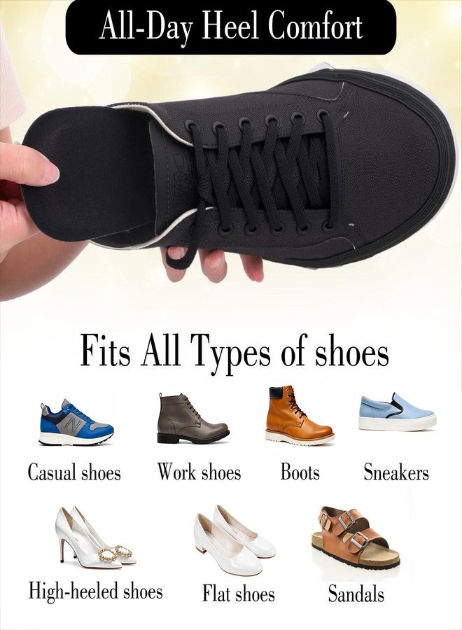 Yuanchu 2 Pairs 1/2 Inch Silicone Heel Lifts for Shock Absorption, Heel Pads Cushions Height Increasing Insoles Soft Shoe Lifts for Women Men Comfort Half Foot Insoles for Uneven Legs Heel Pain - Image 5